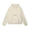 imyounik,cream colored,hoodie,fashion,cursive,merch