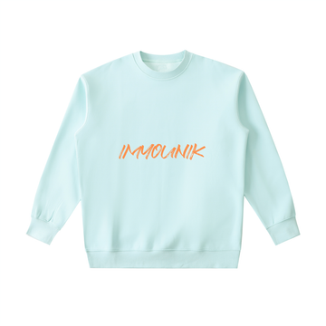 imyounik,sky blue,orange,sweatshirt