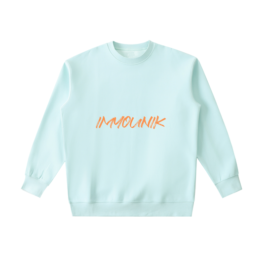 imyounik,sky blue,orange,sweatshirt