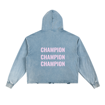 imyounik,pink,blue jean hoodie,3x champion,merch