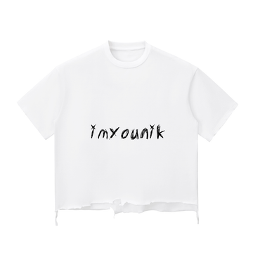 imyounik,merch,white,distressed,t shirt