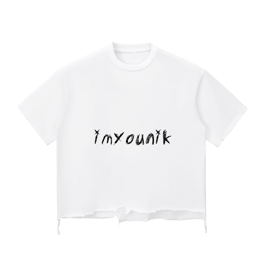 imyounik,merch,white,distressed,t shirt