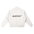 imyounik,white,bomber jacket,black,blackout