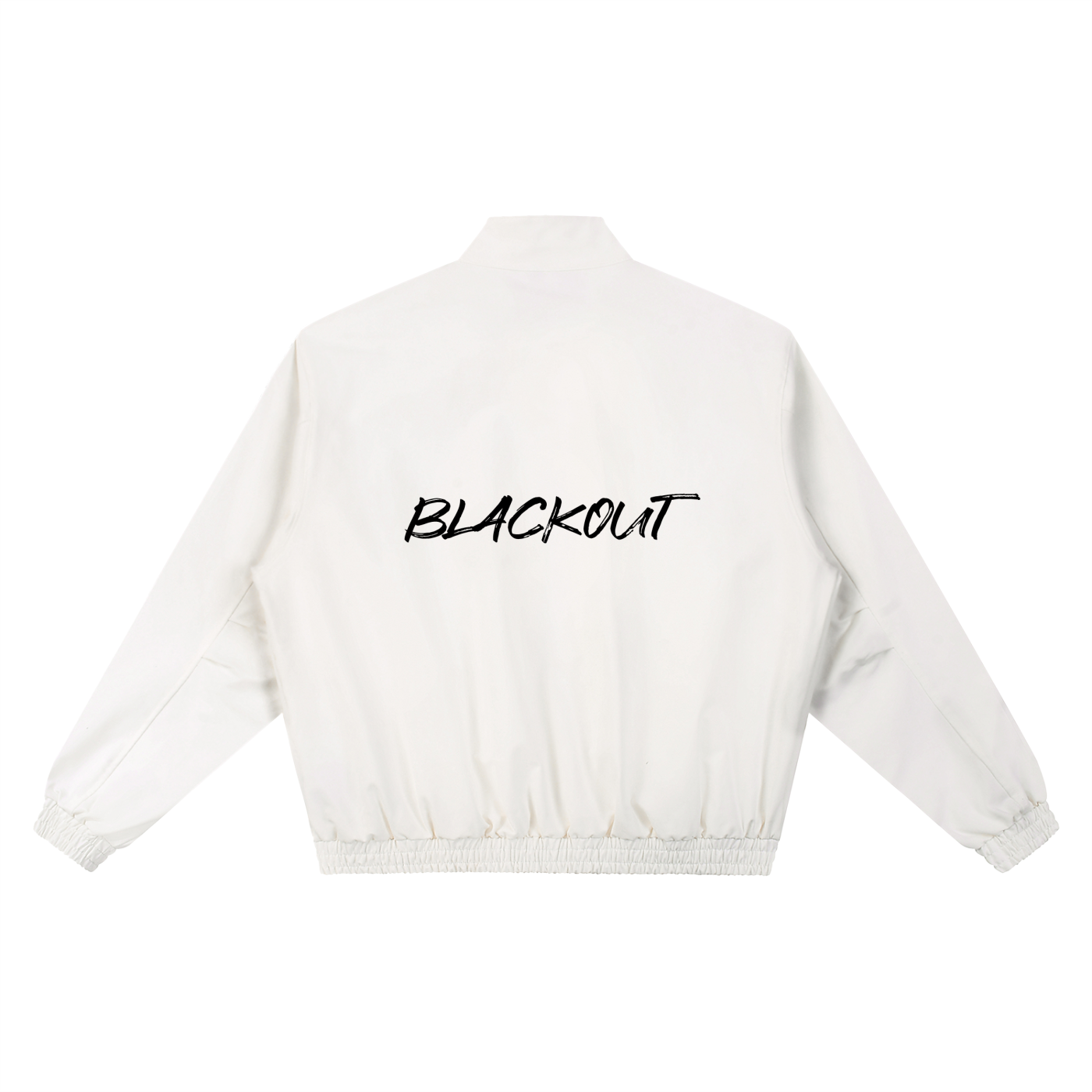 imyounik,white,bomber jacket,black,blackout