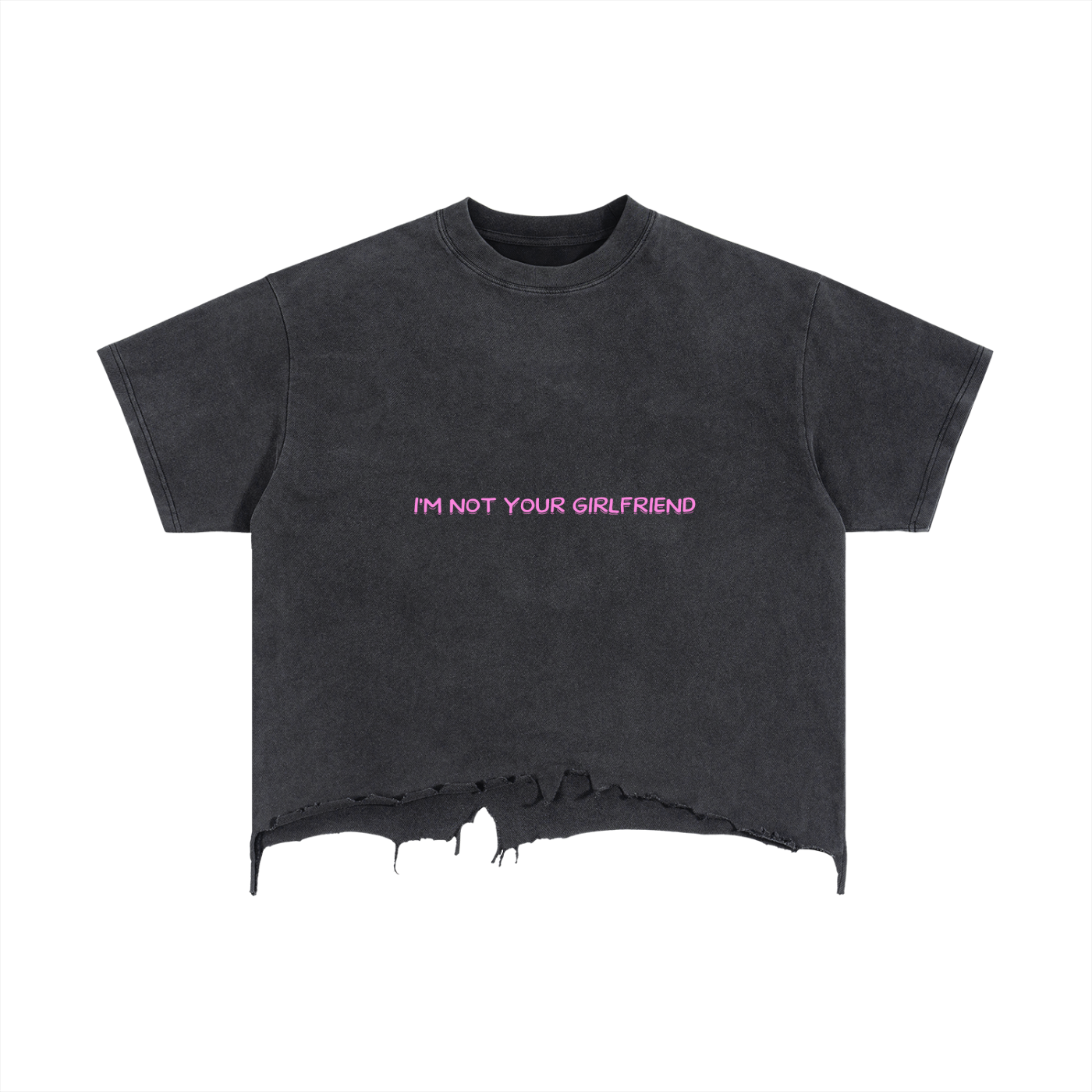 im not your girlfriend,black,t shirt,imyounik
