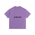 Purple t-shirt with 'Imyounik' print on a white background