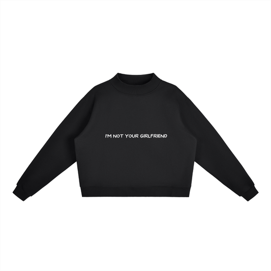 black,im not your girlfriend,sweatshirt,imyounik,merch