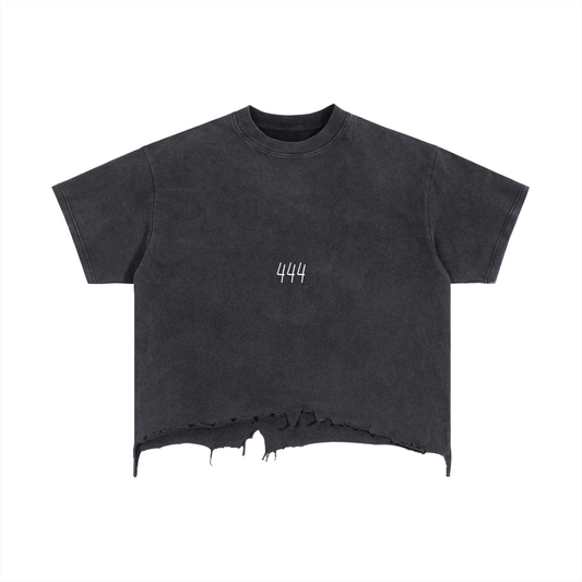 black,angel number,distressed,t shirt,444,imyounik