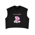 imyounik,money bear,money talks,black,tank top,cut sleeve