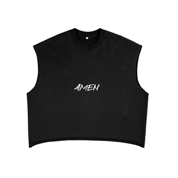 imyounik,cut sleeve,amen,shirt,black