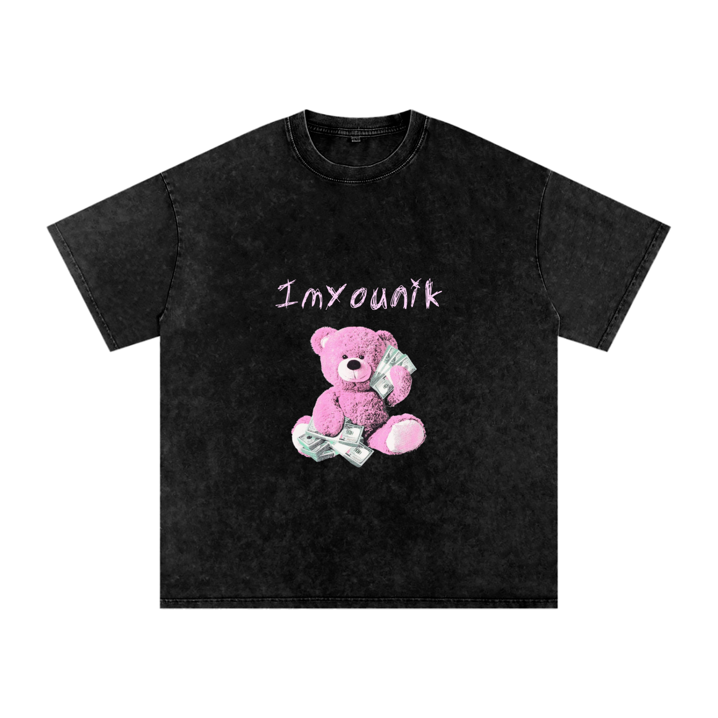 Black,Imyounik,Pink,Money bear,T shirt,merch
