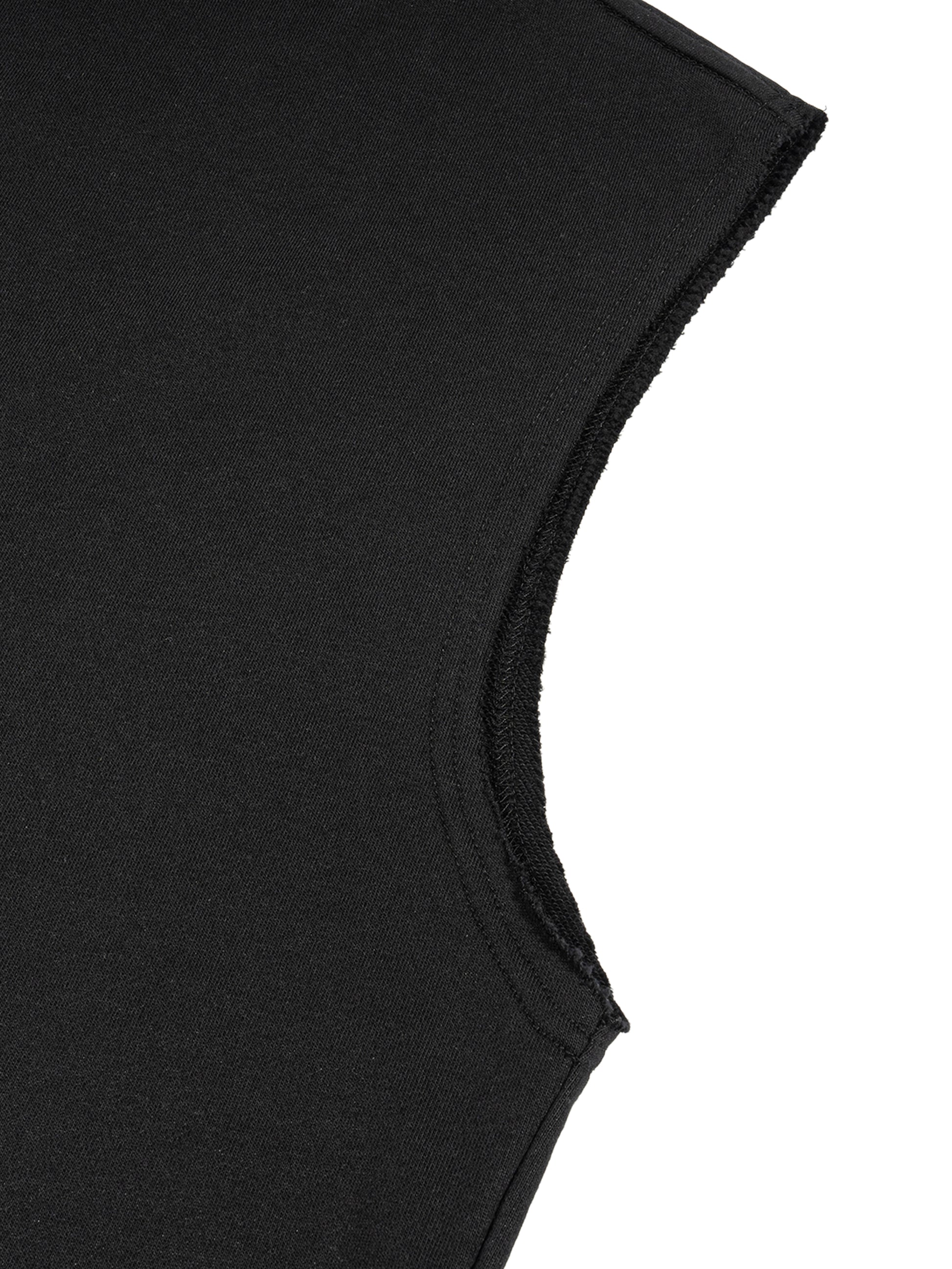 imyounik,cut sleeve,amen,shirt,black